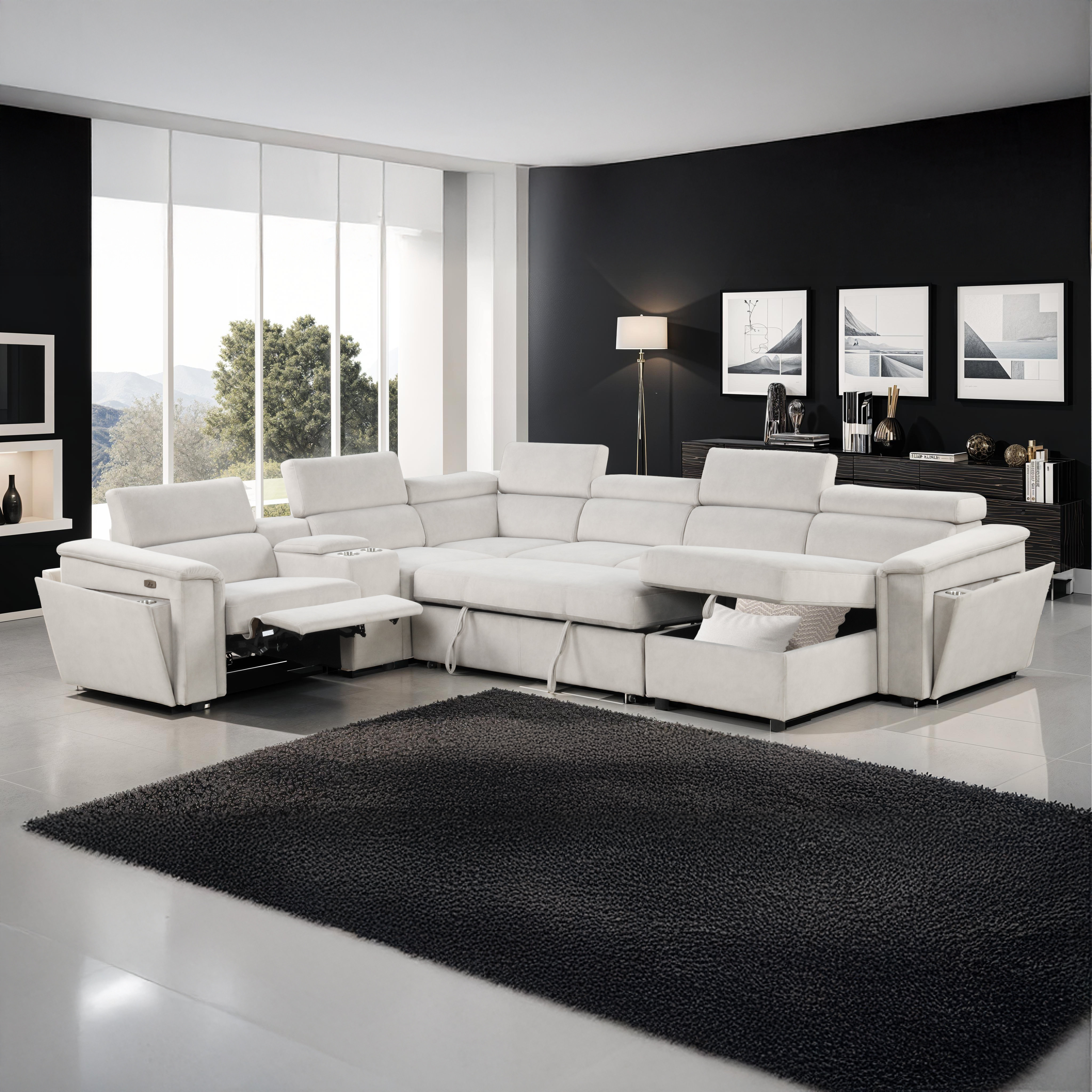 RIAYAページ Brayden Studio® Jakiaya Sectional with Power Recliner and Storage